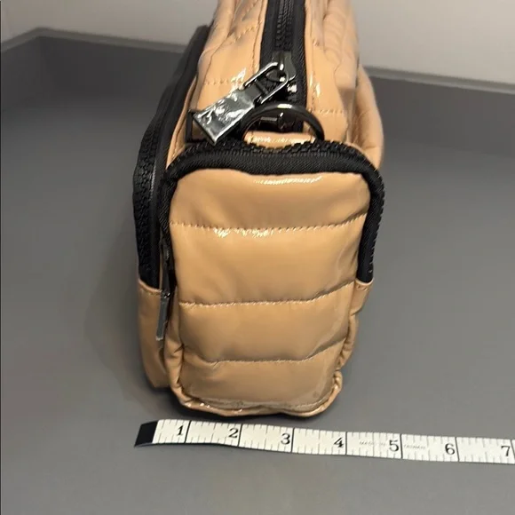 THINK ROYLN Tan and Black Quilted Crossbody Bag - Picture 3 of 13